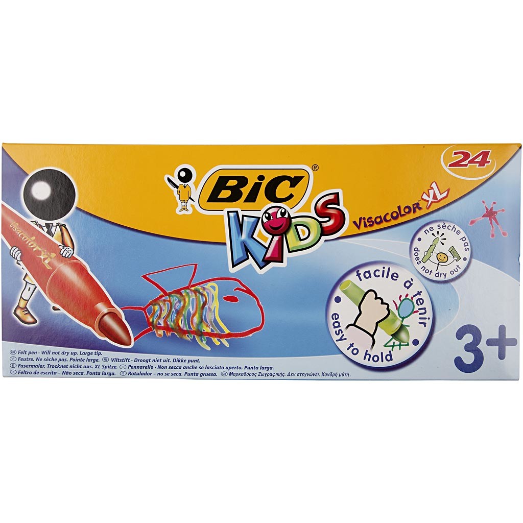 BIC Visa Color Marker, line 3 mm, assorted colours, 24 pc/ 1 pack [HOB-37491]