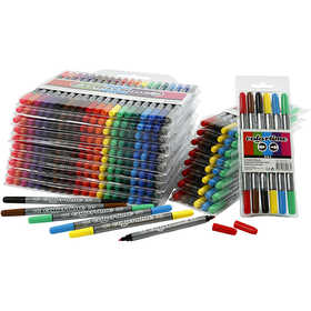 Colortime Double Marker, line 2,3+3,6 mm, assorted colours, 260 pc/ 1 pack [HOB-37988]