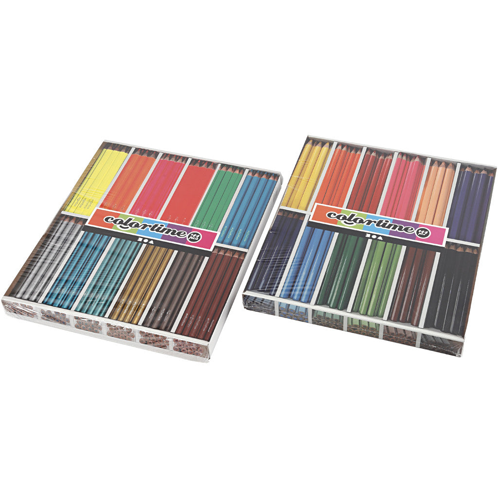 Colortime Colour Pencils, lead 4+5 mm, assorted colours, 288 pc/ 1 pack [HOB-38075]