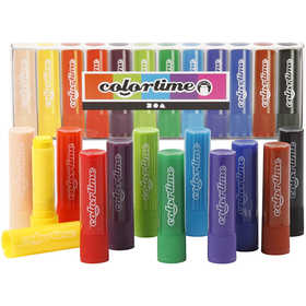 Soft Color Stick, L: 8 cm, assorted colours, 12 pc/ 1 pack [HOB-38135]