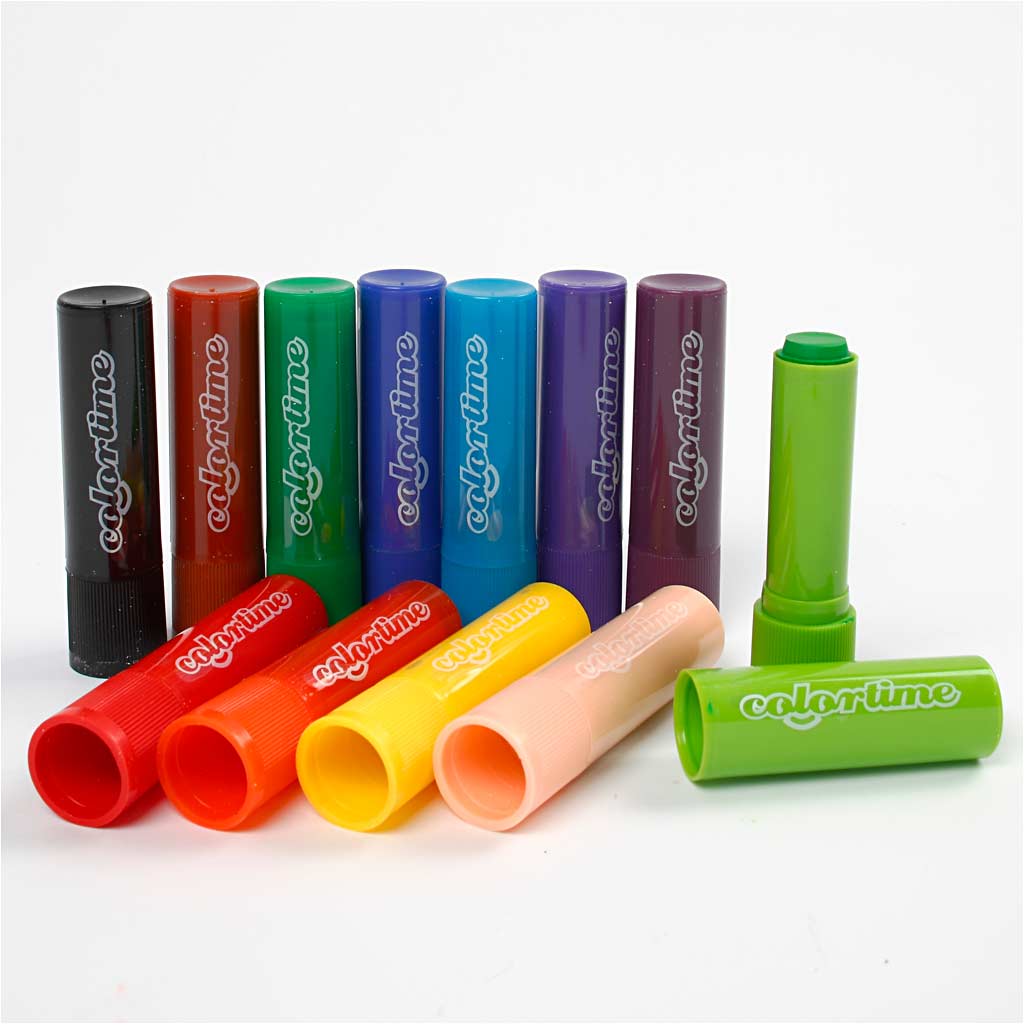 Soft Color Stick, L: 8 cm, assorted colours, 12 pc/ 1 pack [HOB-38135]