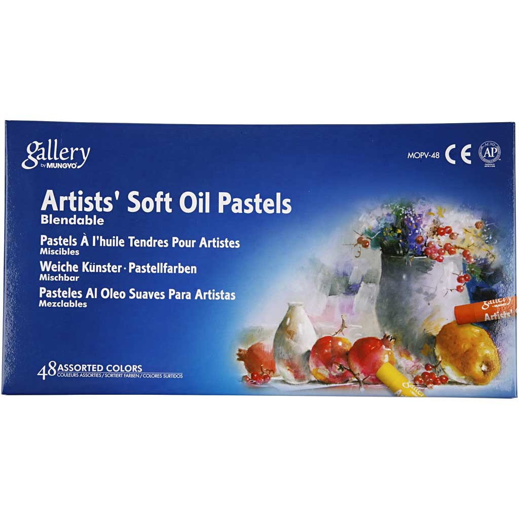 Mungyo Oil Pastel, L: 7 cm, thickness 11 mm, assorted colours, 48 pc/ 1 pack [HOB-38144]
