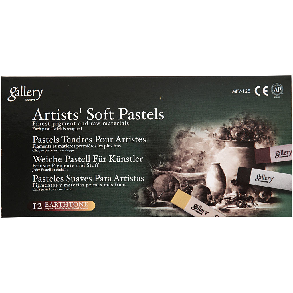 Gallery Soft Pastel Set, L: 6,5 cm, thickness 10 mm, brown harmony, 12 pc/ 1 pack [HOB-38162]