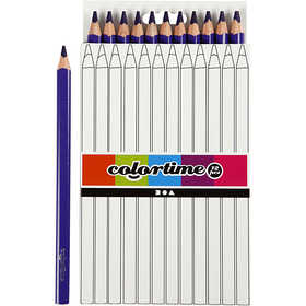 Colortime Colour Pencils, L: 17,45 cm, lead 5 mm, JUMBO, purple, 12 pc/ 1 pack [HOB-38175]