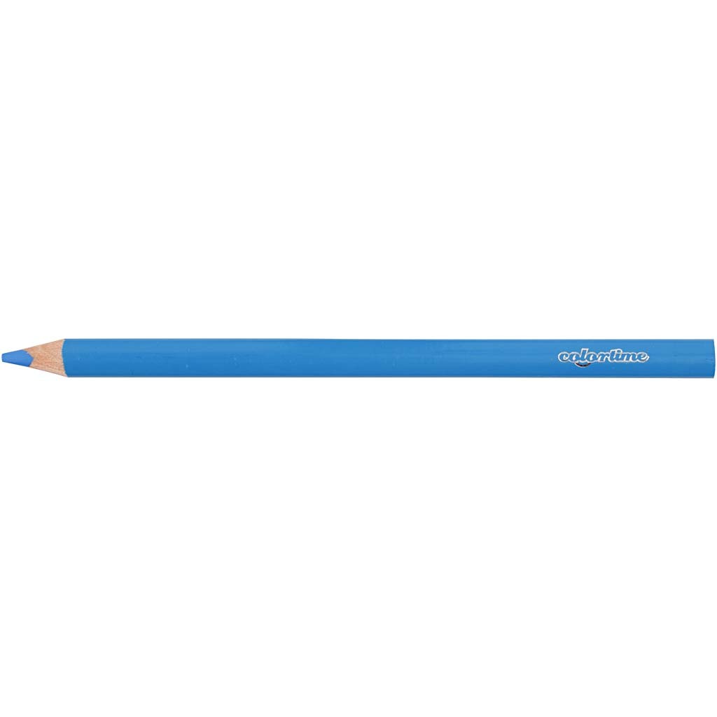 Colortime Colour Pencils, L: 17,45 cm, lead 5 mm, JUMBO, blue, 12 pc/ 1 pack [HOB-38176]