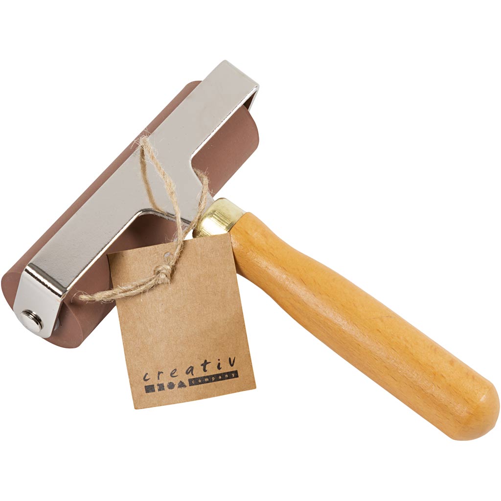 Rubber Roller/Lino Roller, W: 9,80 cm, dia. 3 cm, 1 pc [HOB-38223]