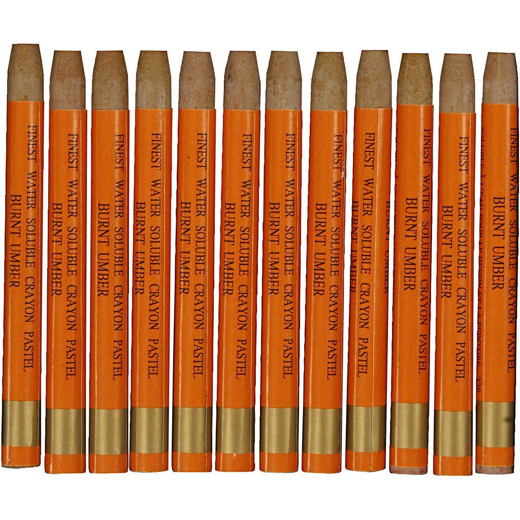 Watercolor Crayons, L: 9,3 cm, orange, 12 pc/ 1 pack [HOB-38323]