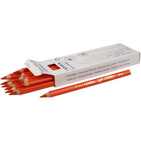 Super Ferby 1 colouring pencils, L: 18 cm, lead 6,25 mm, orange, 12 pc/ 1 pack [HOB-38354]