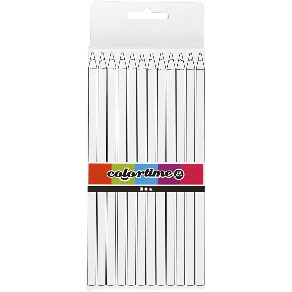 Colortime Colouring Pencils, L: 17 cm, lead 3 mm, orange, 12 pc/ 1 pack [HOB-38571]