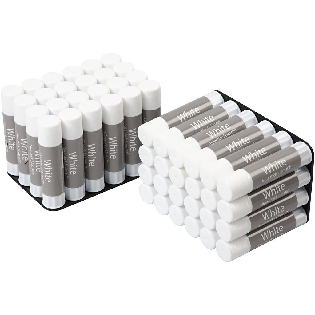 White glue stick, 10 g, 48 pc/ 1 pack [HOB-39039]