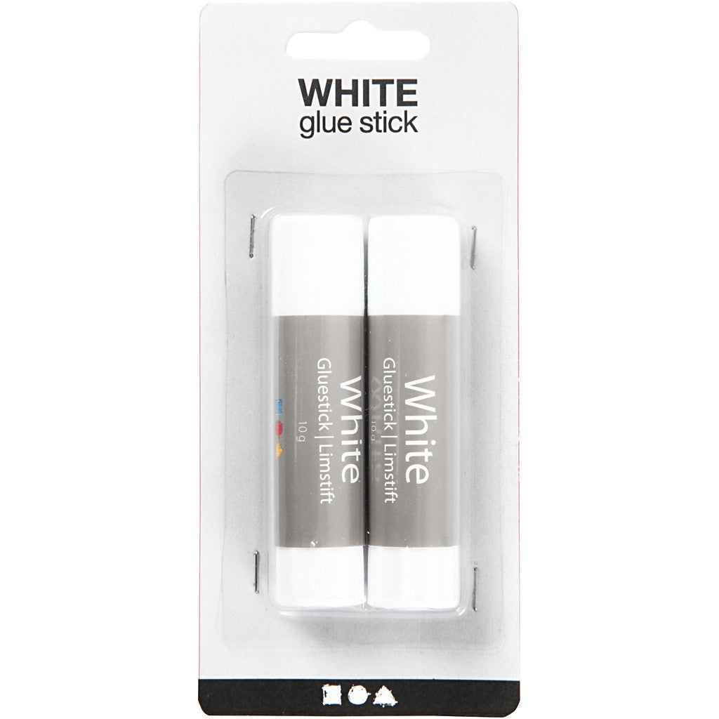 White glue stick, round, 10 g, 2 pc/ 1 pack [HOB-390440]