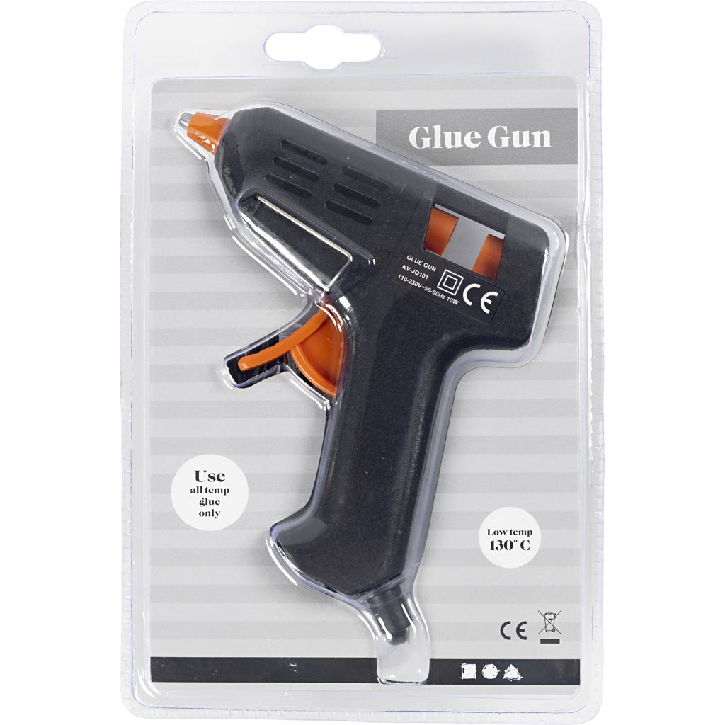 Mini Glue Gun, 130 °C - Low Temperature, ca. 150 cm cord, EU, 1 pc [HOB-3911655]