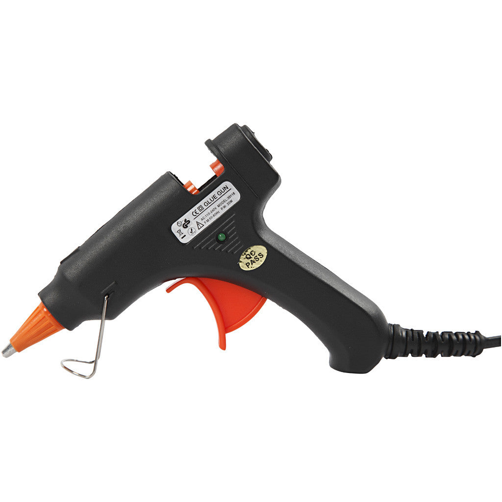 Mini Glue Guns with Glue, 130 °C - Low Temperature, ca. 125 cm cord, EU, 1 set [HOB-39119]