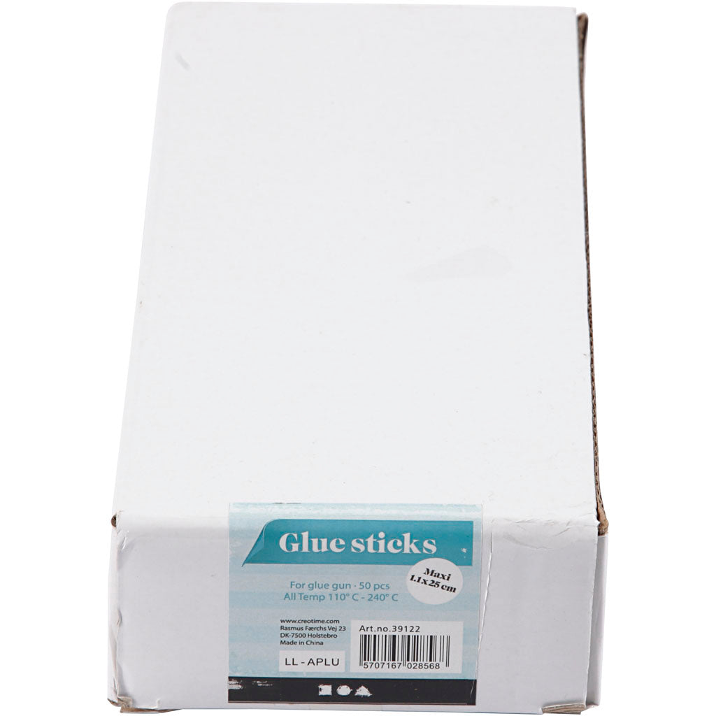 Glue Sticks Maxi, L: 25 cm, dia. 11 mm, 50 pc/ 1 pack [HOB-391225]