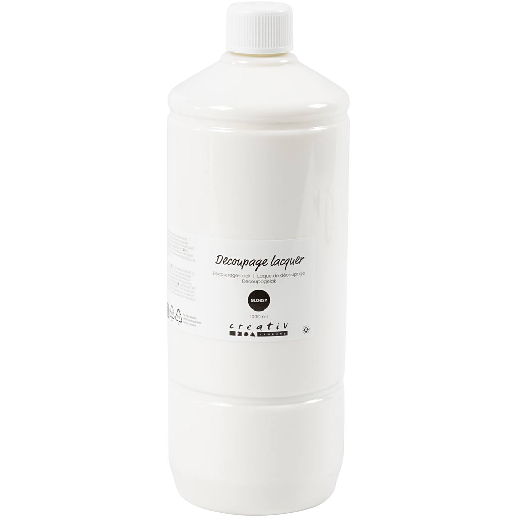Decoupage lacquer, glossy, 1000 ml/ 1 bottle