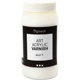 Art Acrylic Varnish, matt transparent, white, 500 ml/ 1 tub [HOB-39280]
