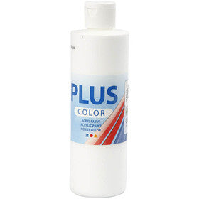 Plus Color Craft Paint, white, 250 ml/ 1 bottle [HOB-39477]