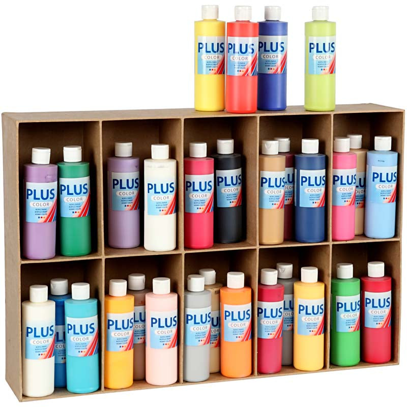 Plus Color Craft Paint, assorted colours, 30x250 ml