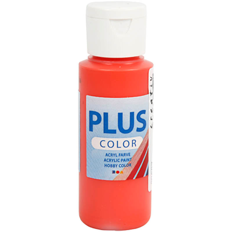 Plus Color Craft Paint, brilliant red, 60 ml/ 1 bottle