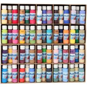 Plus Color Craft Paint, assorted colours, 60x60 ml/ 1 pack [HOB-39697]