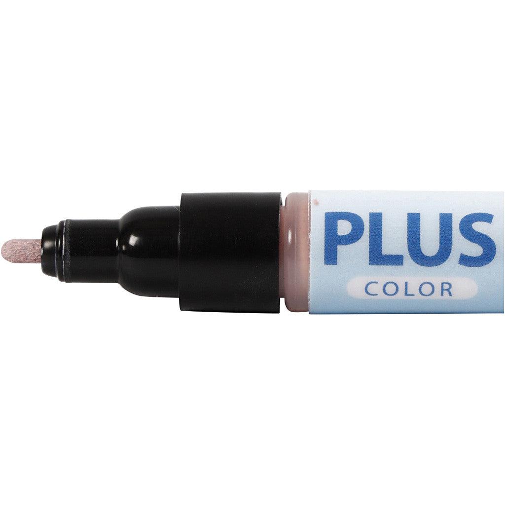Plus Color Marker, L: 14,5 cm, line 1-2 mm, dusty rose, 5,5 ml, 1 pc [HOB-39820]