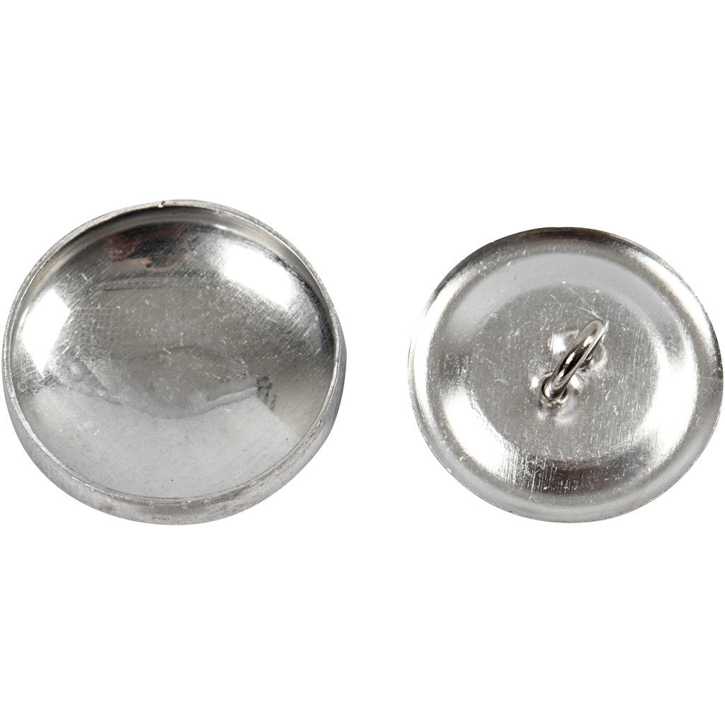 DIY Covered Buttons, dia. 22 mm, 12 pc/ 1 pack [HOB-40415]