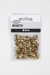 Rivets, dia. 7 mm, brass, 50 pc/ 1 pack [HOB-406150]