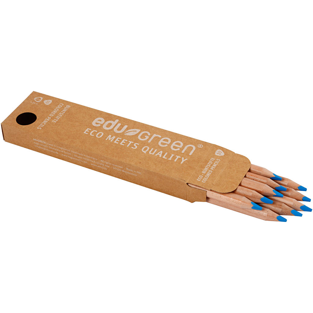 Edugreen Jumbo Coloured Pencils, lead 5 mm, light blue, 10 pc/ 1 pack [HOB-408252]