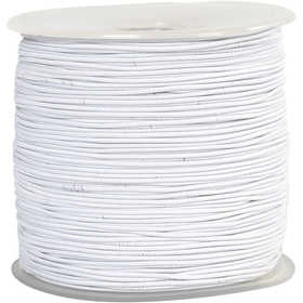 Elastic Cord, thickness 1 mm, white, 250 m/ 1 roll [HOB-41034]