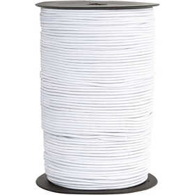Elastic Cord, thickness 2 mm, white, 250 m/ 1 roll [HOB-41036]