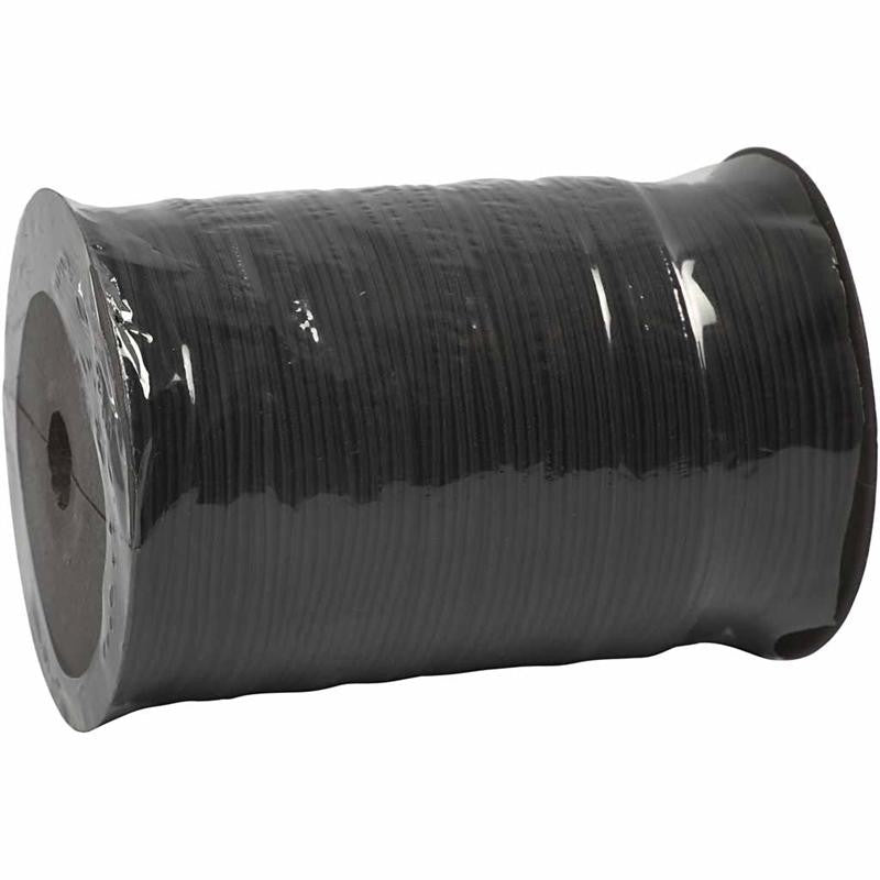 Elastic Cord, thickness 2 mm, black, 250 m/ 1 roll [HOB-41037]