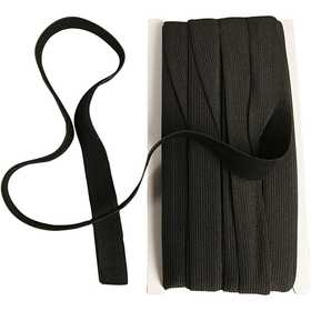 Elastic Cord, W: 20 mm, black, 25 m/ 1 roll [HOB-41046]