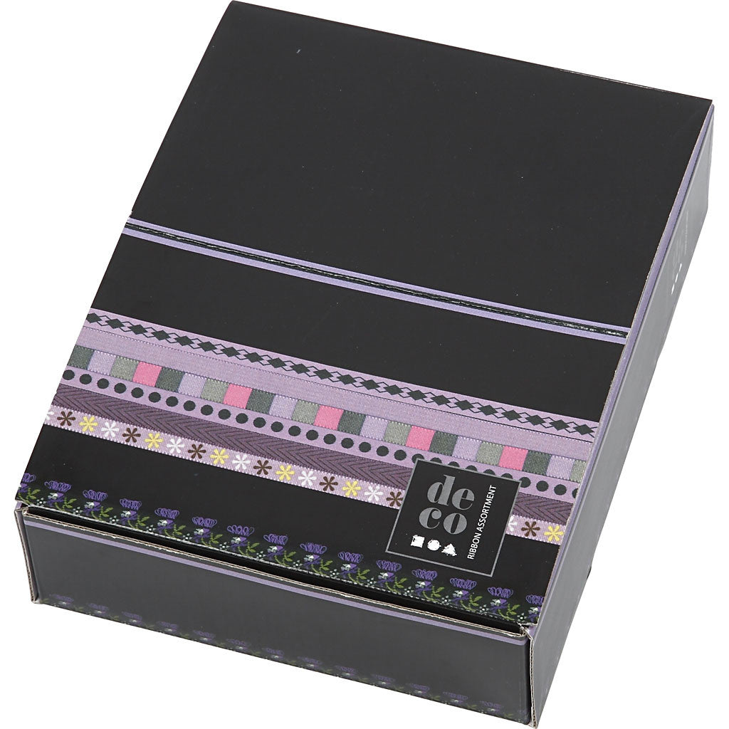 Decorative Ribbon, W: 10 mm, purple, 48x2 m/ 1 pack [HOB-41051]