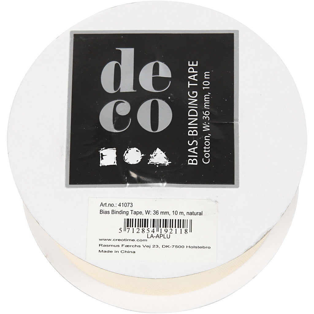 Bias Binding Tape, W: 36 mm, natural, 10 m/ 1 roll [HOB-41073]