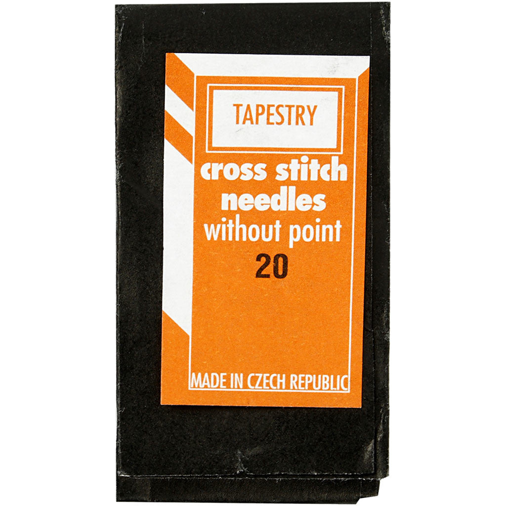 Cross Stitch Needles, Length of eye: 8mm , no. 20, L: 42 mm, with blunt tip, 25 pc/ 1 pack [HOB-41118]