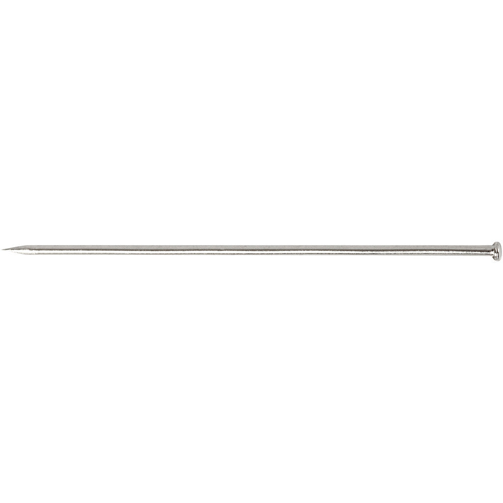 Straight Pins, L: 34 mm, thickness 0,6 mm, ca. 600 pc, silver, 50 g/ 1 pack [HOB-41129]
