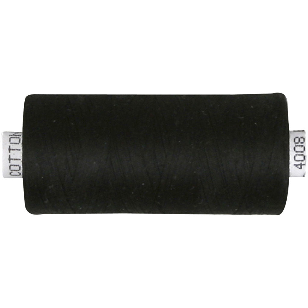 Sewing Thread, black, 1000 m/ 1 roll [HOB-41300]