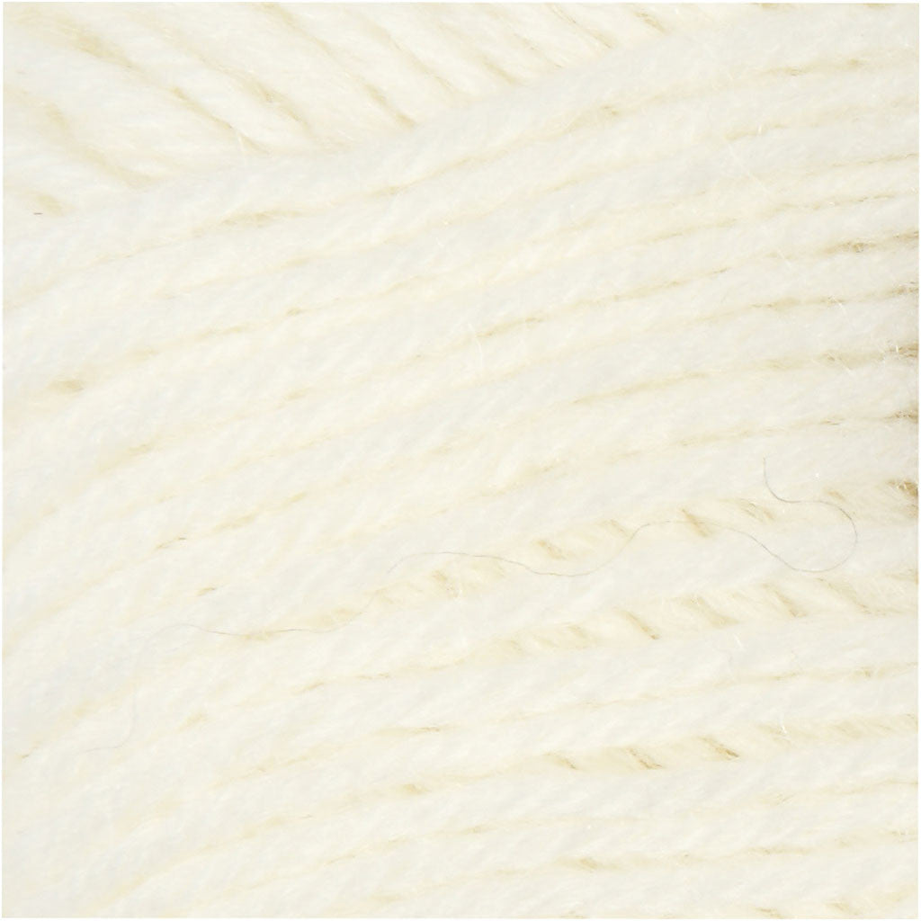 Sock Yarn, L: 200 M, off-white, 50 g/ 1 ball [HOB-41311]
