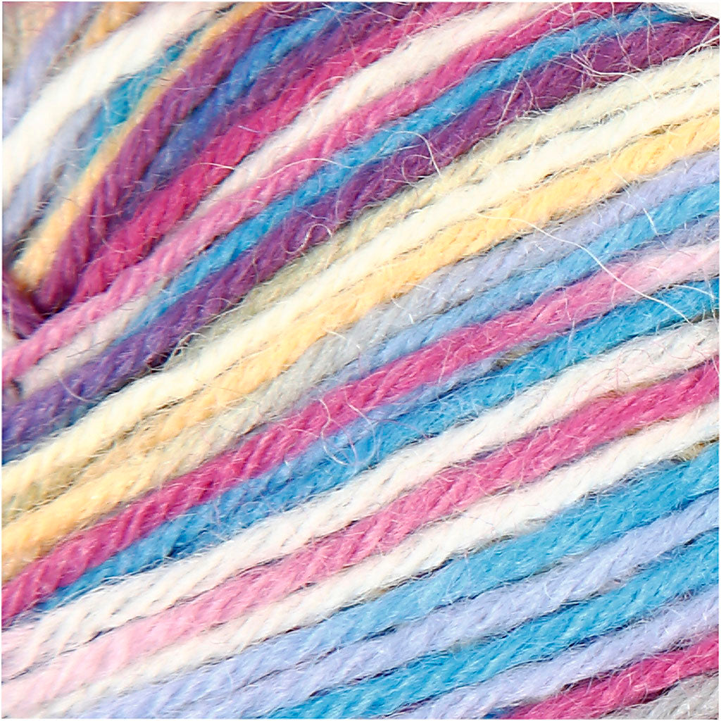 Sock Yarn, L: 200 M, purple/pink harmony, 50 g/ 1 ball [HOB-41317]
