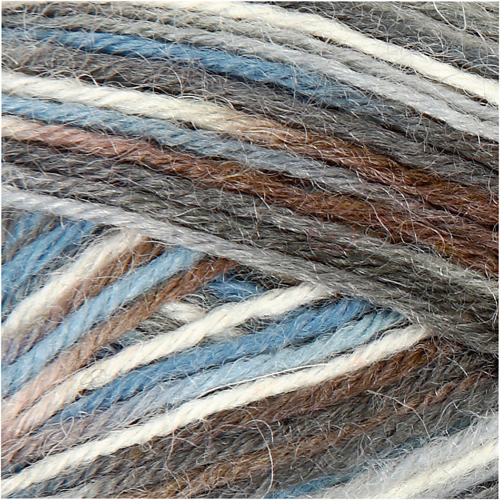 Sock Yarn, L: 200 M, blue/grey harmony, 50 g/ 1 ball [HOB-41318]