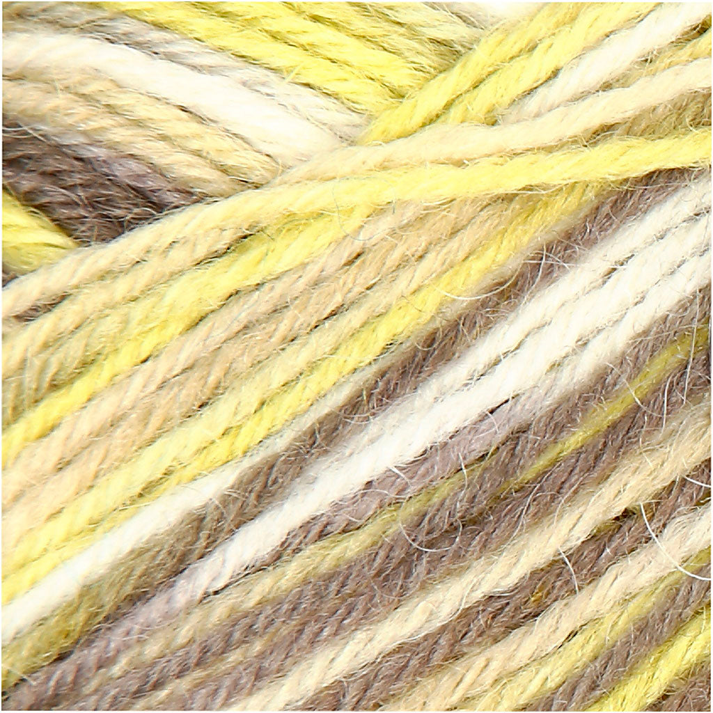 Sock Yarn, L: 200 M, green, yellow, 50 g/ 1 ball [HOB-41319]
