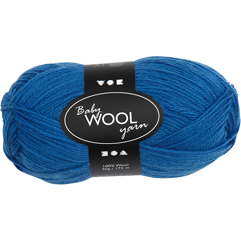 Baby Yarn, L: 172 M, blue, 50 g/ 1 ball