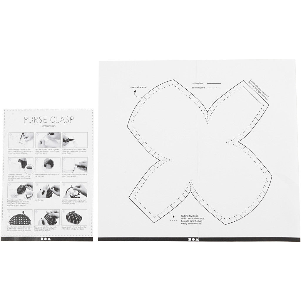 Purse Clasp Kit, size 10 cm, antique silver, 1 pc [HOB-41353]