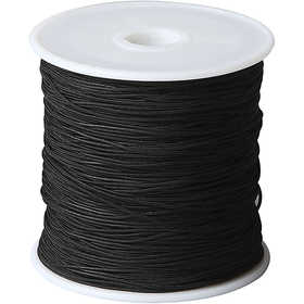 Polyester Cord, thickness 0,8 mm, black, 50 m/ 1 roll [HOB-41576]