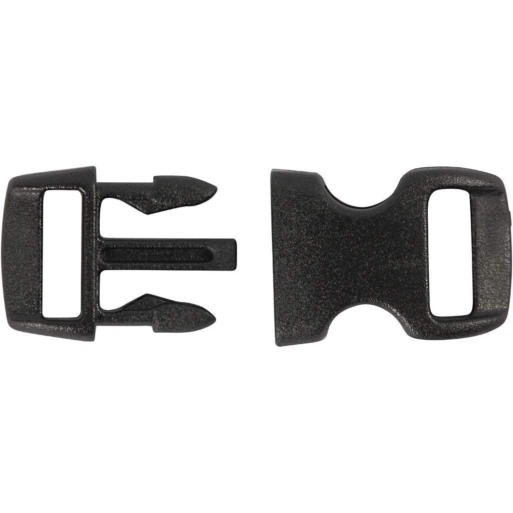 Click Clasp, L: 29 mm, W: 15 mm, hole size 3x11 mm, black, 4 pc/ 1 pack [HOB-41617]