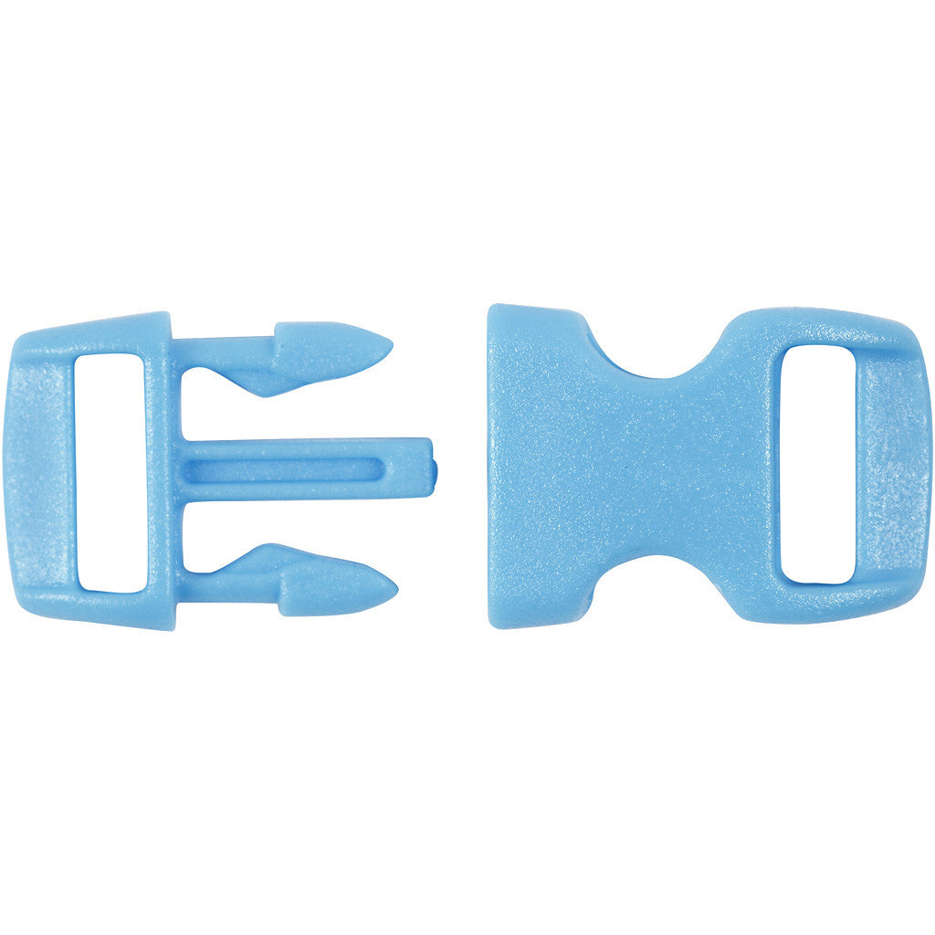 Click Clasp, L: 29 mm, W: 15 mm, hole size 3x11 mm, assorted colours, 100 pc/ 1 pack [HOB-41621]