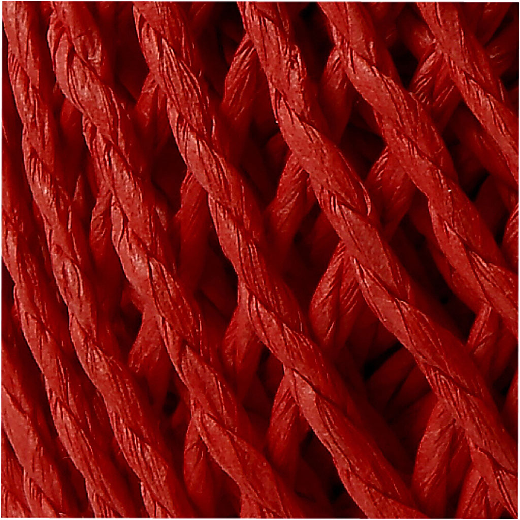 Paper Yarn, thickness 2,5-3 mm, red, 150 g, 40 m/ 1 ball [HOB-41732]