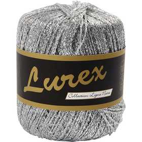 Lurex Yarn, L: 160 M, silver, 25 g/ 1 ball [HOB-42145]