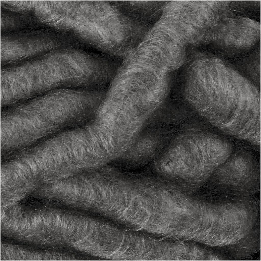 Chunky Yarn of Acrylic, L: 17 M, size manga, grey, 200 g/ 1 ball [HOB-42158]