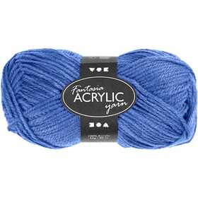 Fantasia Acrylic Yarn, L: 80 M, blue, 50 g/ 1 ball [HOB-421760]